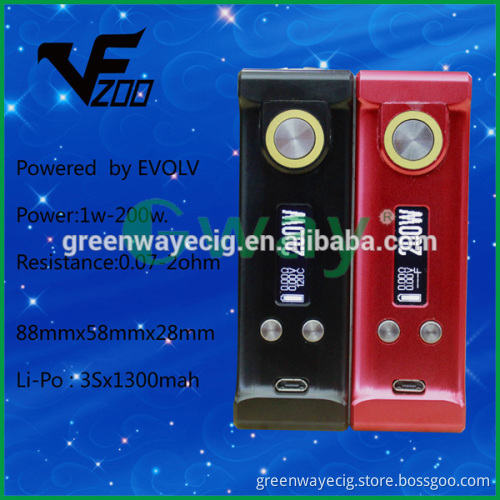2015 Newest Greenway design 200w box mod, VF 200 DNA 200 vs gepetto elite v2 box mod clone